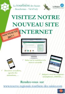 Affiche nouveau site internet de la réserve naturelle